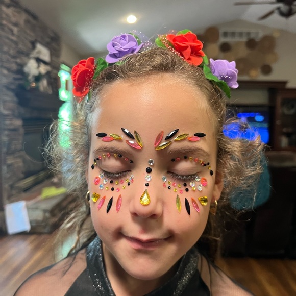 Day of the Dead Costume Kids Dia de Los Muertos Sugar Skull Fancy Dress - Picture 7 of 8